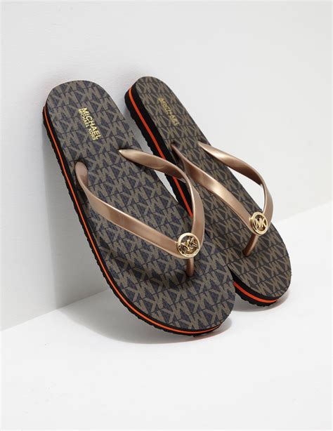 michael kors flip flops women's